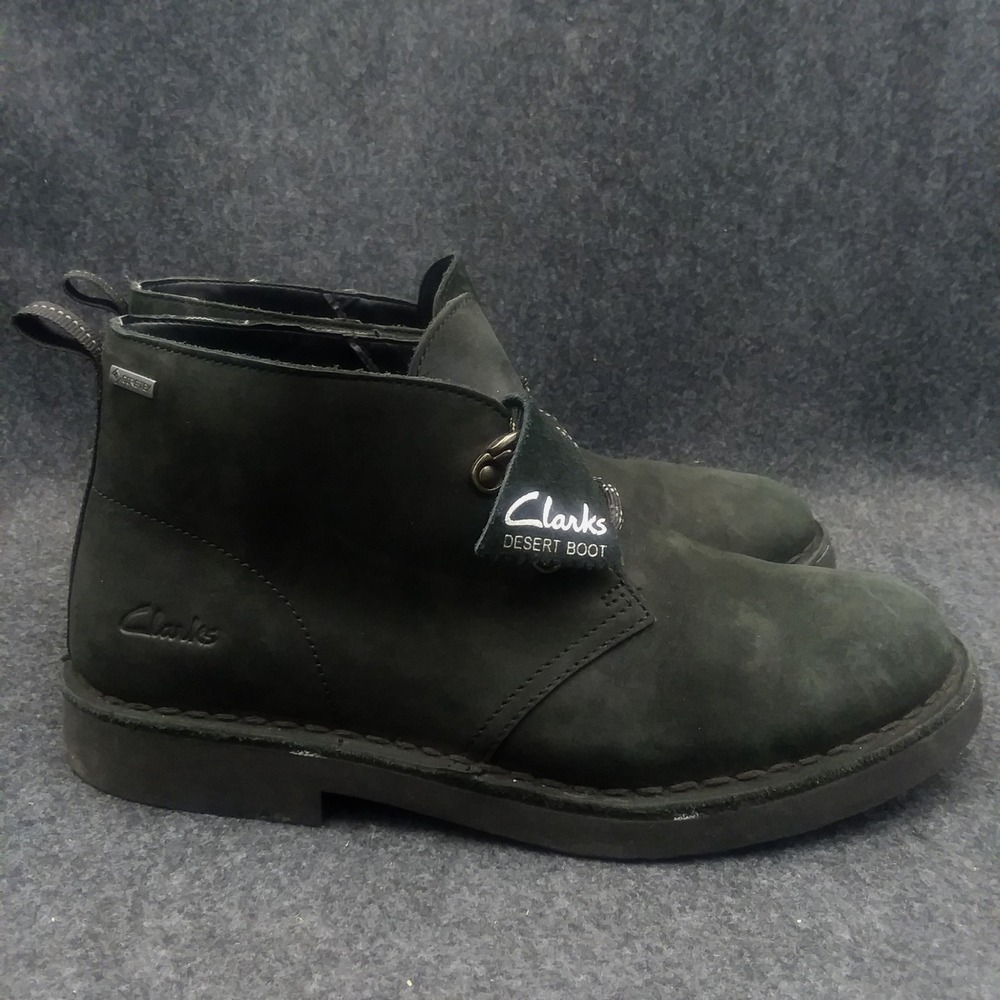 Clarks‎ Desert Boot Mens US 7M Black Gore-Tex Leather Lace-Up Ankle Boots - Picture 6 of 14
